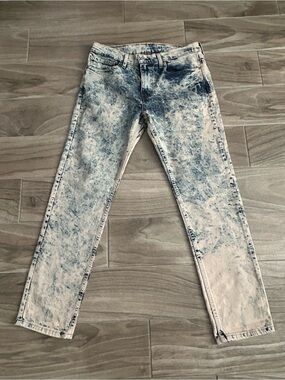 Levi's 511 Men's Acid-Wash Jeans - Blue & White | Size 32X30